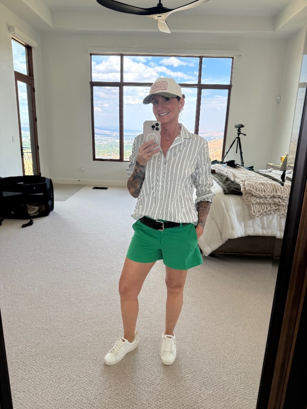 J. Crew Green Chino Shorts, Size 8